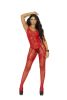 Fishnet and Lace Bodystocking With Open Crotch