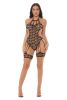 Trust Issues Halter Teddy With Leg Garters Black