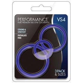 Performance VS4 Pure Premium Cockring Set Indigo