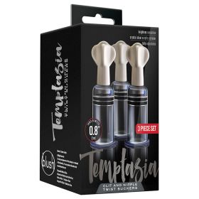 Temptasia Clit And Nipple Twist Suckers Clear Set of 3