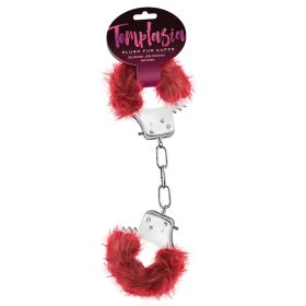 Temptasia Plush Fur Cuffs Burgundy