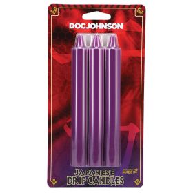 Japanese Drip Candles Purple 3PK