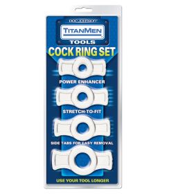 TitanMen Cock Ring Set Clear