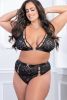 2 Pc High Waist Panty and Bra Lingerie Set