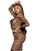 2 Pc Net Crop Top and Bike Shorts