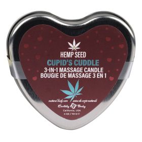 Earthly Body Hemp Seed 3n1 Valentines Day Candles Cupid's Cuddle 4oz