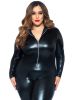 Lame Zipper Front Catsuit