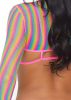 Rainbow Fishnet Top Set