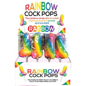 Rainbow Cock Pops Display of 12