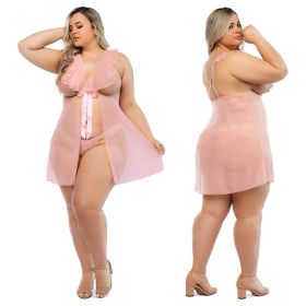 Hello Sexy The Juliet Babydoll and Panty Set Curvy Cherry 1X/2X Hanging