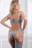 3 Pc Bralette With Cheekini and Stockings Set