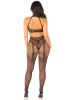 Seamless Dotted Net Crotchless Lingerie Jumpsuit