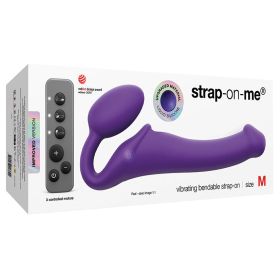 Strap On Me Vibrating Bendable Strap on Purple M