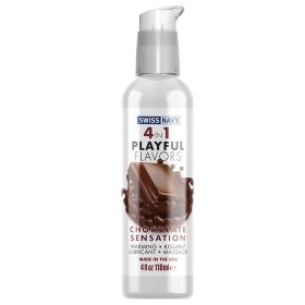 Swiss Navy 4 In 1 Playful Flavors Chocolate Sensation 4oz
