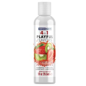 Swiss Navy 4 In 1 Playful Flavors Strawberry/Kiwi Pleasure 1oz