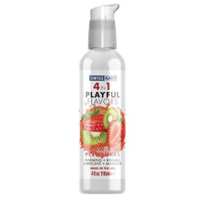 Swiss Navy 4 In 1 Playful Flavors Strawberry/Kiwi Pleasure 4oz