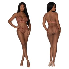 Magic Silk Bralette & G Panty Brown L/XL Boxed