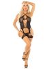 2pc Heart Net Halter Cami and G