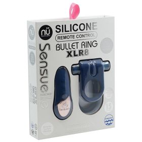 Sensuelle Silicone Remote Control Bullet Ring XLR8 Navy