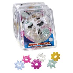 Mega Stretch Pleasure Rings Assorted Colors Bowl of 72