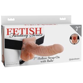 Fetish Fantasy Series Hollow Strap On with Balls Vanilla 7