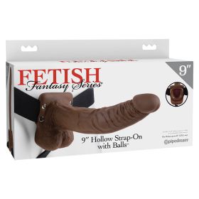 Fetish Fantasy Series Hollow Strap On with Balls Chocolate 9
