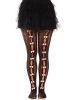 Sweetheart Striped Net Tights With Keyhole and Mini Bow Detail