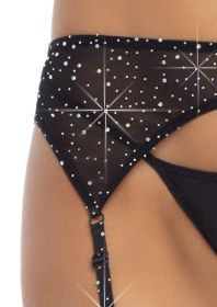 Rhinestone Garter Belt