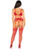 Red 3pc Lace Bra Top, G
