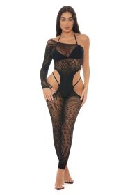 Star Sign Bodystocking Black