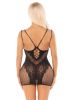 Black Lace and Net Mini Dress