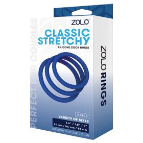 Zolo Stretchy Silicone Cock Ring Pack of 3