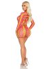 2 Pc Zig Zag Net Mini Dress and Shrug O/s