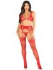 Red 3pc Lace Bra Top, G