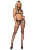 3 Pc. Rhinestone Halter Top, Suspender Hose, and G