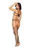 Leopard Set Bralette and Garter With G