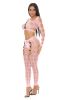 Tongue Twisted Crop Top and Leggings Pink