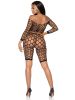 2 Pc Net Crop Top and Bike Shorts