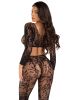 2 Pc Lace Crop Top and Footless Tights