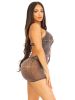 Shimmer Lurex Rhinestone Halter Dress