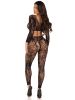 2 Pc Lace Crop Top and Footless Tights