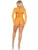 2 Pc Eyelet Net Mini Dress With Tie