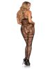 Strappy Lace Bodystocking With Rhinestone Detail