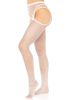 Fishnet Suspender Hose With Scalloped Trim