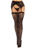 2 Pc Rachel Lace Thigh High and Crossover Garter Belt