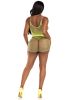 2 Pc Net Tank Top With Boy Shorts