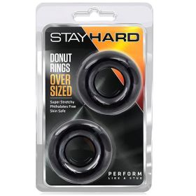 Stay Hard Donut Rings Oversized (Option: Black 2Pk)