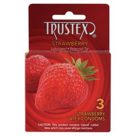 Trustex Flavo (Option: Red Condom Strawberry (3 Pack))