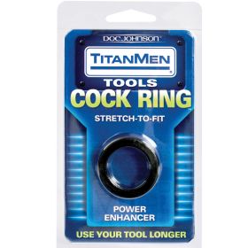TitanMen Cock Ring Stretch To Fit (Option: Black)