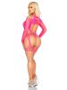 2 Pc Fishnet Garter Harness and Opaque Cut
